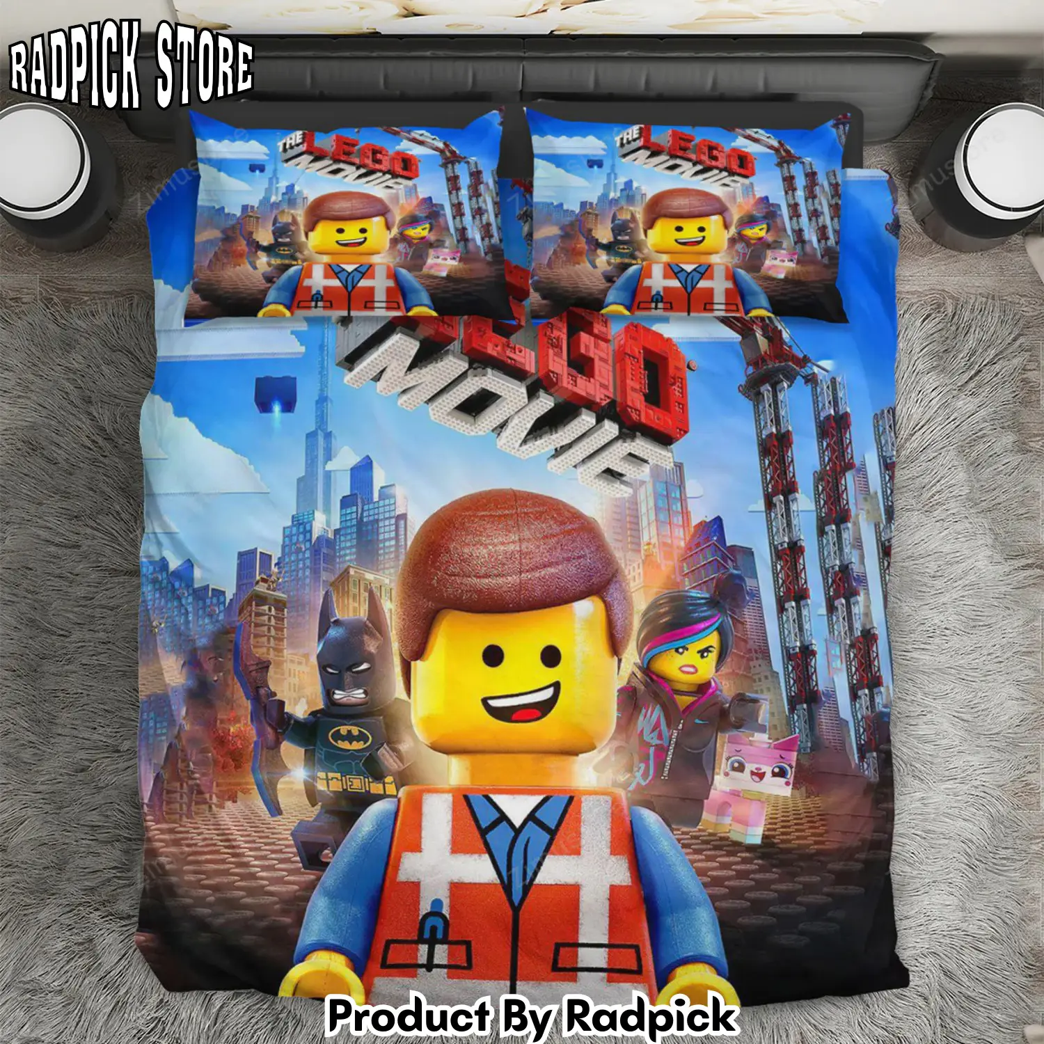 Radpick the lego movie poster 1 3pcs 3pcs bedding set duvet cover and pillow cases gift for fan rp3271109